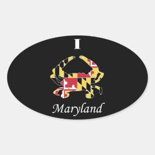 Love Maryland Ovale Sticker