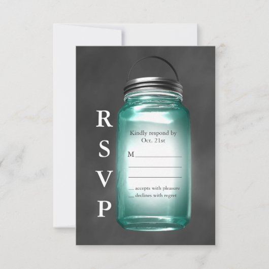 Love Mason Jars RSVP (Devant)