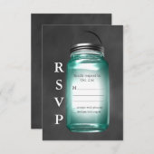 Love Mason Jars RSVP (Devant / Derrière)