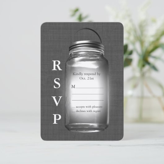 Love Mason Jars RSVP (Staand voorkant)