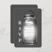 Love Mason Jars RSVP (Devant / Derrière)