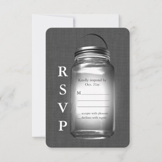 Love Mason Jars RSVP (Devant)