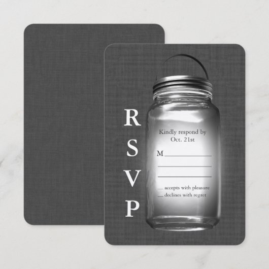 Love Mason Jars Vintage RSVP (Devant / Derrière)