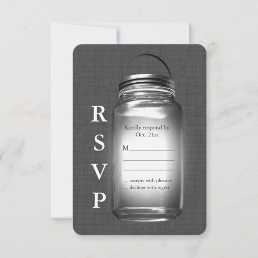 Love Mason Jars Vintage RSVP (Devant)