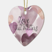 Love Matters Waterverf Hearts Keramisch Ornament (Links)