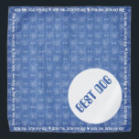 Love Me Love My Dog Best Dog Mariage Bandana<br><div class="desc">Pour le meilleur chien à porter à votre mariage. Un bandana dans un motif bleu avec pattes de levain et os de levain</div>