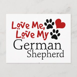 Love me, Love My German Shepherd Briefkaart