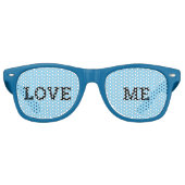 LOVE ME retro Shades / Fun Party Zonnebril (Voorkant)