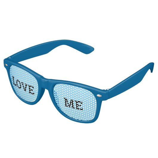 LOVE ME retro Shades / Fun Party Zonnebril (Gekanteld)