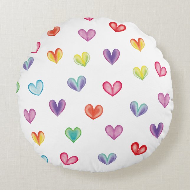 Love Me Round Pillow Rond Kussen (Voorkant)