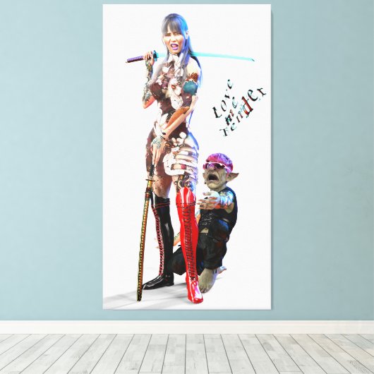 LOVE ME TENDER CANVAS AFDRUK (Insitu (Houten vloer))