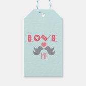 Love Me Turquoise Valentijnsdag Cadeaulabel (Voorkant)