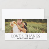 Love & Merci Boho | Carte photo mariage Merci (Devant / Derrière)