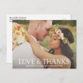 Love & Merci Boho | Carte postale mariage Merci (Devant / Derrière)