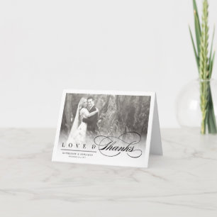 Love & Merci Chic Script Photo Mariage Merci