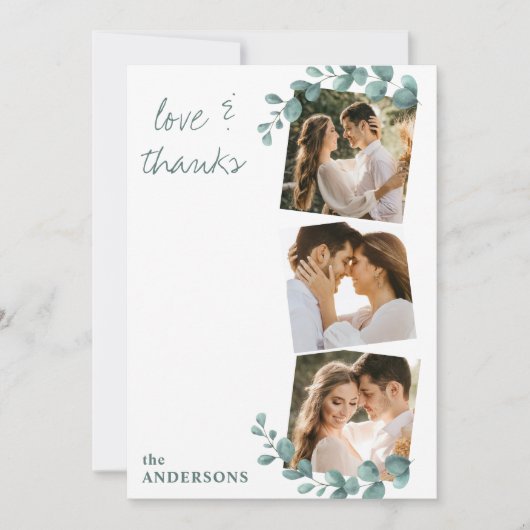 Love Merci Eucalyptus Greenery 3 Mariage photo (Devant)