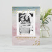 Love & Merci Glam Watercolor Gold Merci Photo (Debout devant)