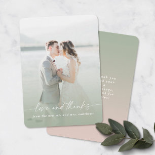Love & Merci Green & Pink Mariage Photo Overlay