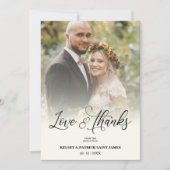 Love & Merci Mariage photo minimaliste (Devant)