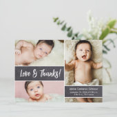 Love & Merci Modern Photo Collage Baby shower (Debout devant)