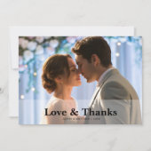 Love & Merci Modern Romantic Couple Carte de voeux (Devant)