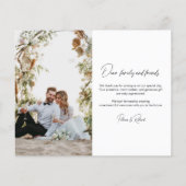 Love & Merci Photo Budget Mariage Merci Cartes (Dos)