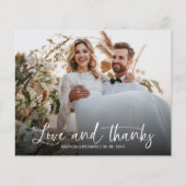 Love & Merci Photo Budget Mariage Merci Cartes (Devant)