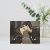 LOVE & MERCI SCRIPT 1 MERCI MARIAGE CARTE POST (Debout devant)