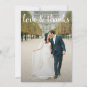 Love & Merci Script 2 Photo QR Code Mariage (Devant)