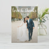 Love & Merci Script 2 Photo QR Code Mariage (Debout devant)