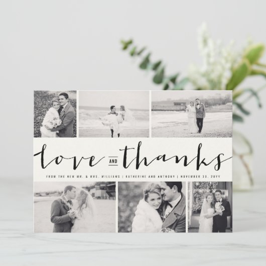 Love & Merci Script 6-Photo Mariage Design (Debout devant)