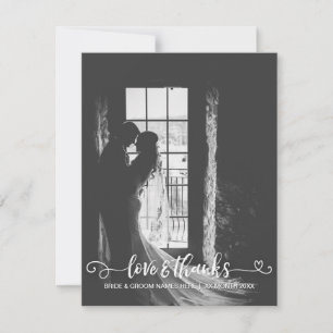 Love & Merci Typographie Mariage Black White Photo