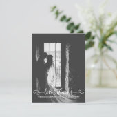 Love & Merci Typographie Mariage Black White Photo (Debout devant)