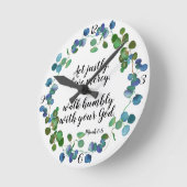 Love Mercy Scripting Custom Inspirerend Quote Ronde Klok (Hoek)