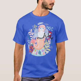 Love Mermaid Illustration T-shirt