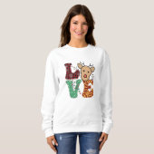 Love Merry kerst sweatshirt (Voorkant volledig)