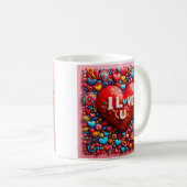 Love message Mug Koffiemok (Voorkant rechts)