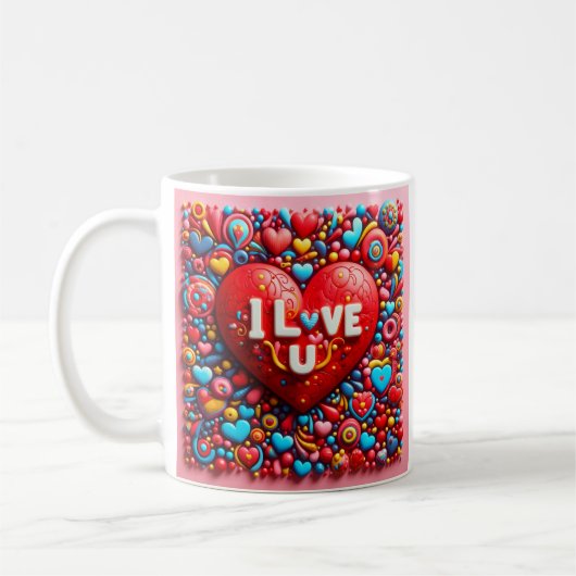 Love message Mug Koffiemok (Links)