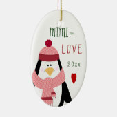 Love MIMI Penguin kerstcadeau Keramisch Ornament (Rechts)