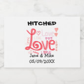 Love Mini Bottle Label Set Sparkling Wijnetiket (Enkel label)