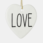 LOVE - minimaal hartvormig ornament (Rechts)