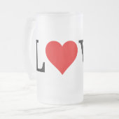LOVE-minimalist Elegant Matglas Bierpul (Voorkant links)
