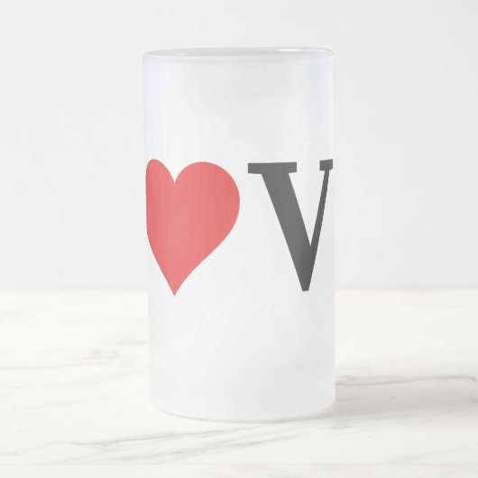 LOVE-minimalist Elegant Matglas Bierpul (Center)