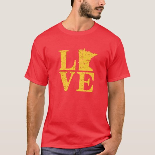 Love Minnesota MN Gopher State Pride T-shirt (Voorkant)