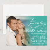 Love Mist Foto Save the Date | aqua (Voorkant / Achterkant)