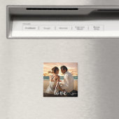 Love Modern Calligraphie Script Magnet photo (In Situ (Lave-vaisselle))