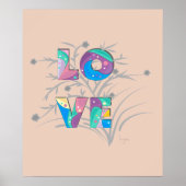 LOVE Modern Cool Typography Poster graphique Impri (Devant)