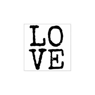 LOVE Modern Distress typografie woordkunst Rubberstempel