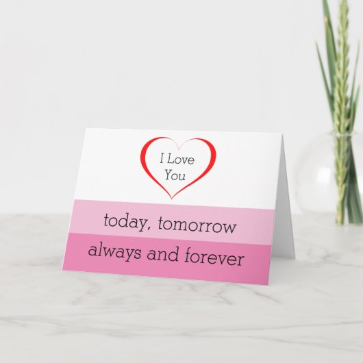 Love Modern Valentine's Day Carte de voeux (Devant)