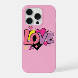 Love Modern Watercolor Artsy Valentine's Day iPhone 15 Pro Hoesje